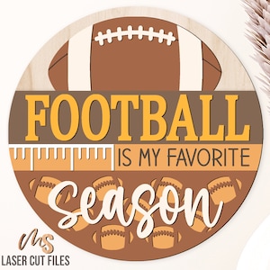 Football Season Sign SVG - Football Door Hanger Svg - Football Svg - Laser Cut Files - Front Door Sign - Football Party Decor - Glowforge Files - Football Season Svg - Football Signs - Fall Door Hanger - Football Welcome Sign - Football Wall Art