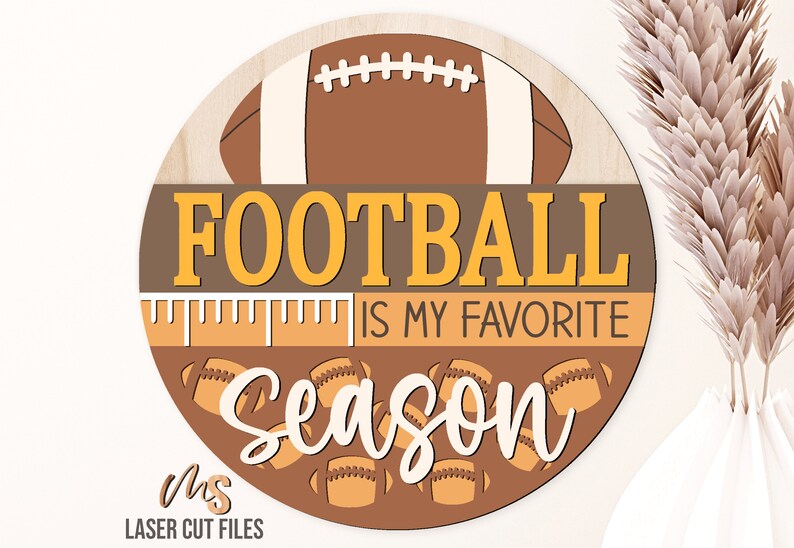 Football Season Sign SVG - Football Door Hanger Svg - Football Svg - Laser Cut Files - Front Door Sign - Football Party Decor - Glowforge Files - Football Season Svg - Football Signs - Fall Door Hanger - Football Welcome Sign - Football Wall Art