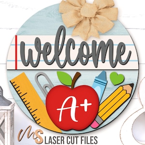 Teacher Welcome Sign Svg - Teacher Door Hanger Svg - School Classroom Door Sign Svg - Laser Cut Files - Classroom Decor - Teacher Svg - Teacher Sign Svg - Classroom Door Hanger - School Sign Svg - Classroom Sign Svg - Classroom Door Sign - Teacher Door Sign - Back To School Svg - Teacher Appreciation Gift - Welcome To Our Classroom - Welcome To Class - School Welcome Svg - Teacher Gift - Glowforge Files - Svg Files For Cricut