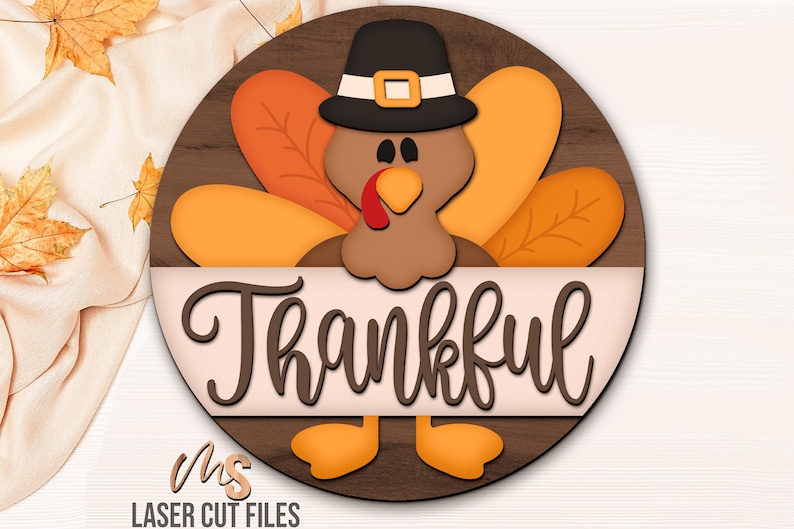 Fall Door Hanger - Thanksgiving Door Hanger Svg - Turkey Thanksgiving Sign Svg - Thankful Svg - Turkey Svg - Laser Cut Files - Fall Door Sign - Fall Porch Sign - Thanksgiving Svg - Fall Sign Svg - Thanksgiving Door Sign - Thanksgiving Porch Sign - Thanksgiving Welcome Sign - Fall Welcome Sign Svg - Fall Svg - Thanksgiving Decor - Fall Decor - Front Door Decor - Front Door Sign - Glowforge Files - Svg Files For Cricut - Fall CNC Files - Round Wood Sign