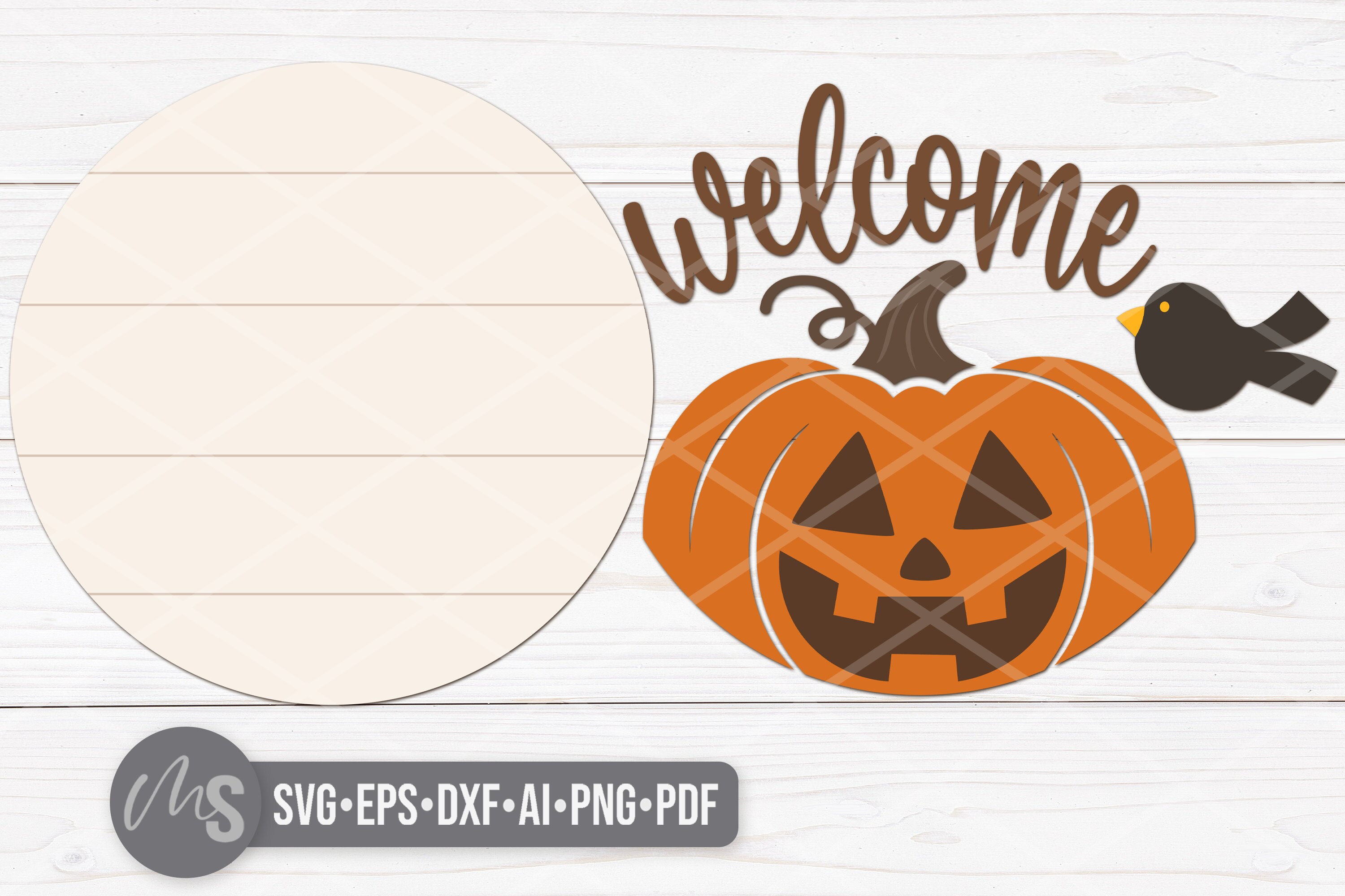Halloween Welcome Sign Svg - Halloween Door Hanger Svg - Jack O Lantern ...