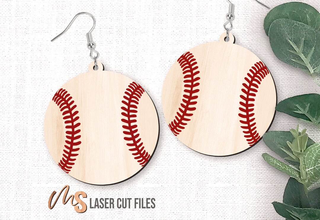 Baseball Earrings SVG Baseball Svg Laser Cut Files Earring Svg Earring