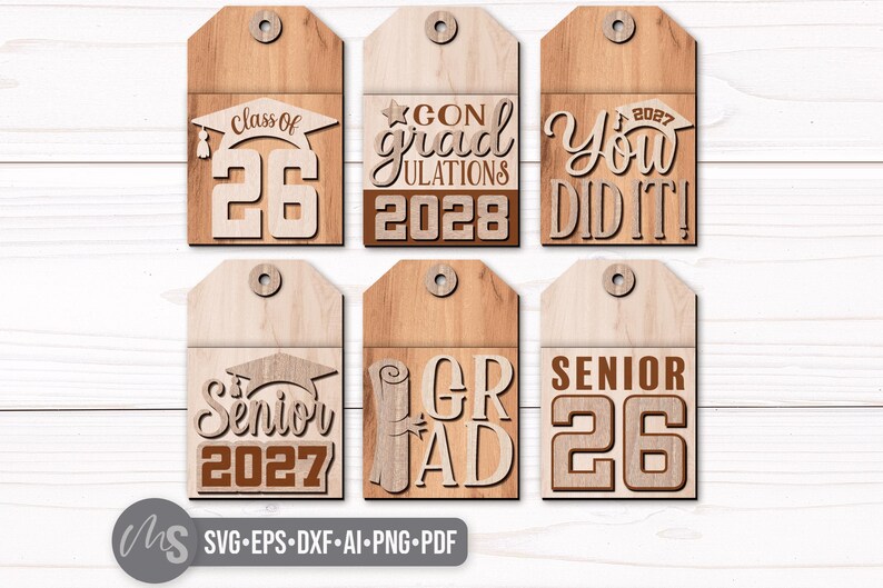 Graduation Gift Card Holder SVG Bundle - Class of 2026 Grad Money ...