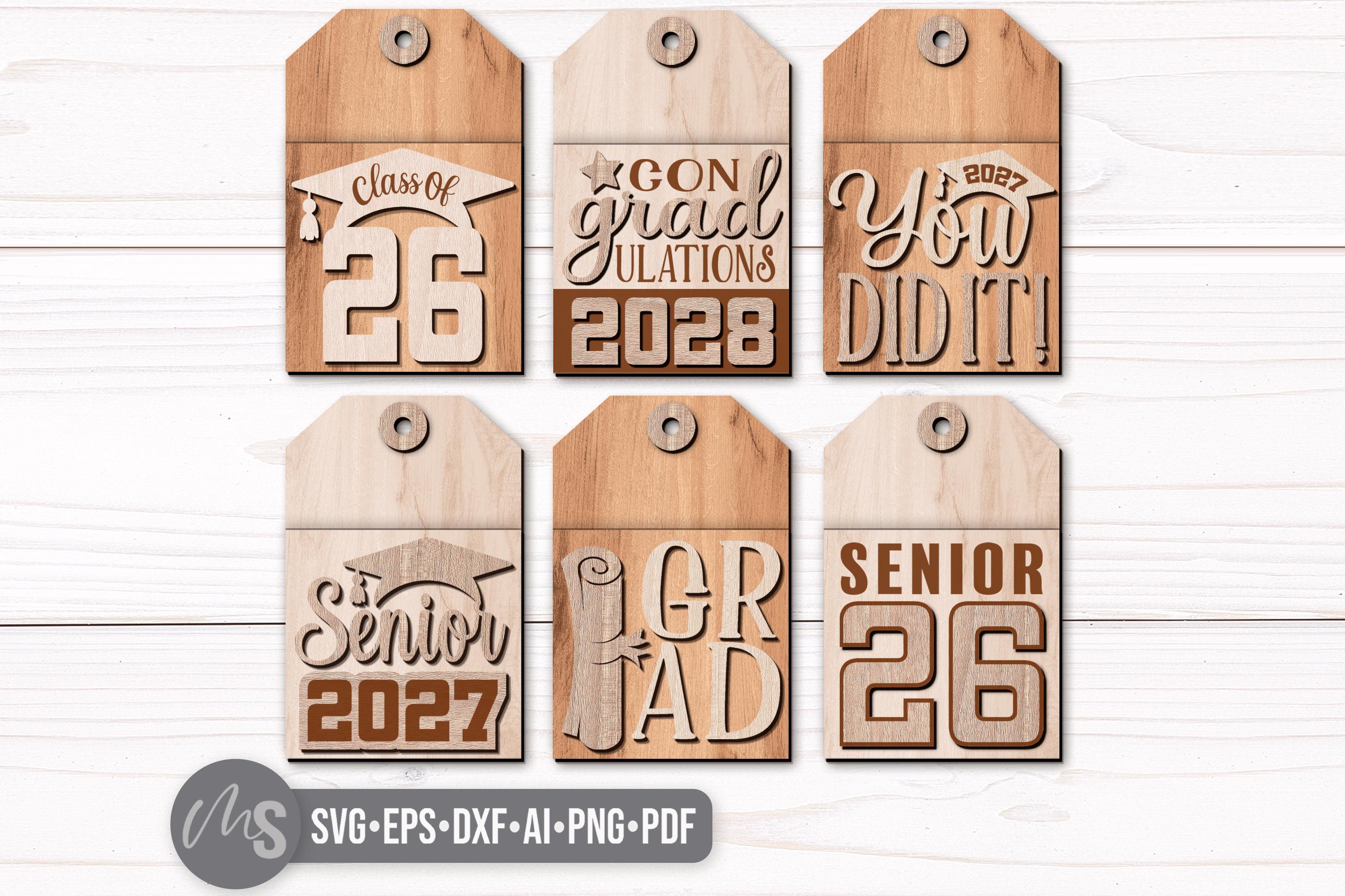Graduation Gift Card Holder SVG Bundle - Class of 2026 Grad Money ...