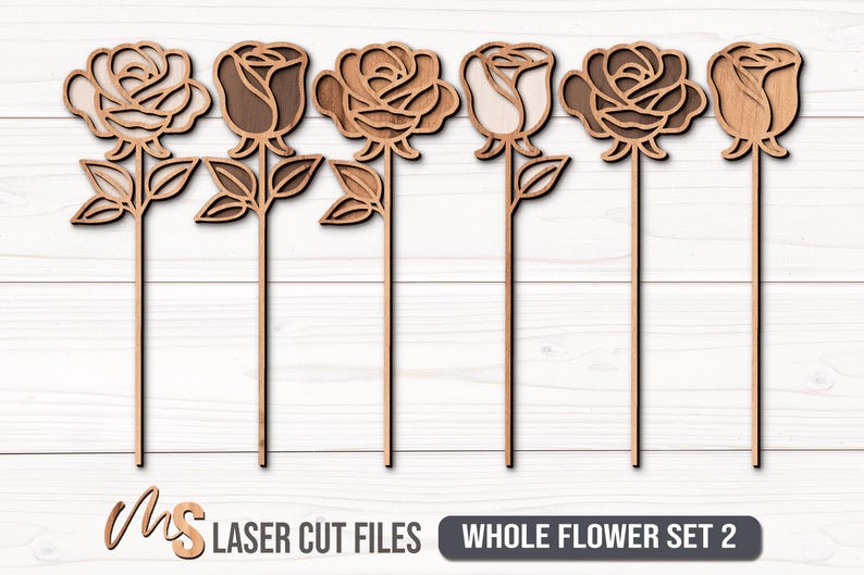Personalized Rose SVG Bundle - Rose Flowers Svg - Love Svg - Valentines Day Svg - Laser Cut Files - Anniversary Gifts - Wedding Svg - Flowers Svg - Wedding Gift - Valentines Day Gift - Wood Rose - Glowforge Files - Svg Files For Cricut - Rose CNC Files - Custom Roses