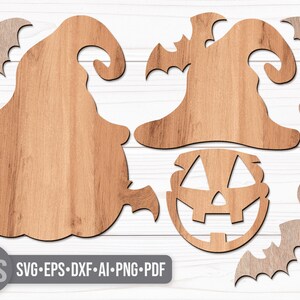 Jack O Lantern Halloween Door Hanger SVG: Boo Halloween Sign Laser Cut ...