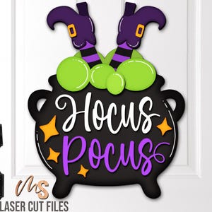 Hocus Pocus Witch Cauldron Halloween Sign Svg - Halloween Door Hanger Svg - Laser Cut Files - Halloween Porch Sign - Halloween Door Sign - Hocus Pocus Svg - Witch Svg - Witch Legs Svg - Witch Boots Svg - Cauldron Svg - Halloween Svg - Halloween Welcome Sign Svg - Fall Door Hanger - Fall Welcome Sign - Fall Sign Svg - Halloween Decor - Halloween Party Decorations - Front Door Decor - Halloween CNC Files - Svg Files For Cricut