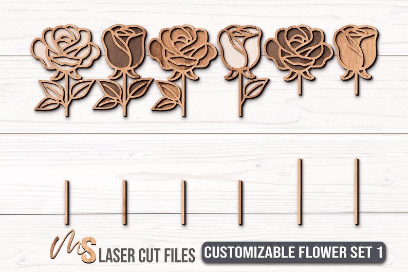 Mothers Day Rose SVG Bundle - Personalized Mothers Day Gift - Flowers For Mom Svg - Grandma Svg - Laser Cut Files - Glowforge Files - Rose Svg - Flowers Svg - Mothers Day Svg - Flowers For Mommy - Flowers For Grandma - Nanna Svg - Gift For Mom - Svg Files For Cricut - Rose CNC Files