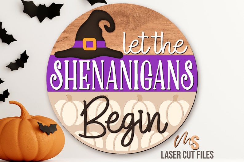 Witch Hat Halloween Door Hanger Svg - Halloween Welcome Sign Svg ...