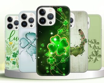 クローバー 携帯ケース ラッキーチャームカバー Pixel 7 Pro 6A、iPhone 14 13 12 Pro 11 XR 用 Samsung S21FE S22 5G S22 Ultra A73 A53 Note 20用