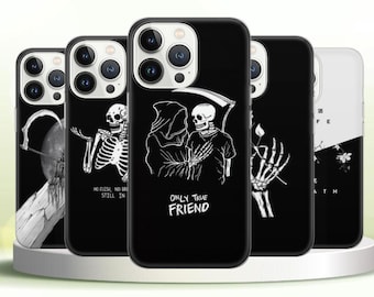 デス フォンケース ボーンズ カバー Pixel 7 Pro 6A、iPhone 14 13 12 Pro 11 XR 用 Samsung S21FE S22 5G S22 Ultra A73 A53 Note 20用