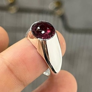 Natural Rubellite Tourmaline Sterling Silver 925 Handmade Ring, Real Pink Tourmaline Ring, Elegant Tourmaline Ring