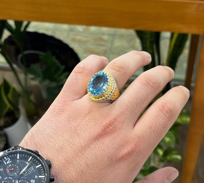 20カラットの天然ビッグブルートパーズスターリングシルバー925