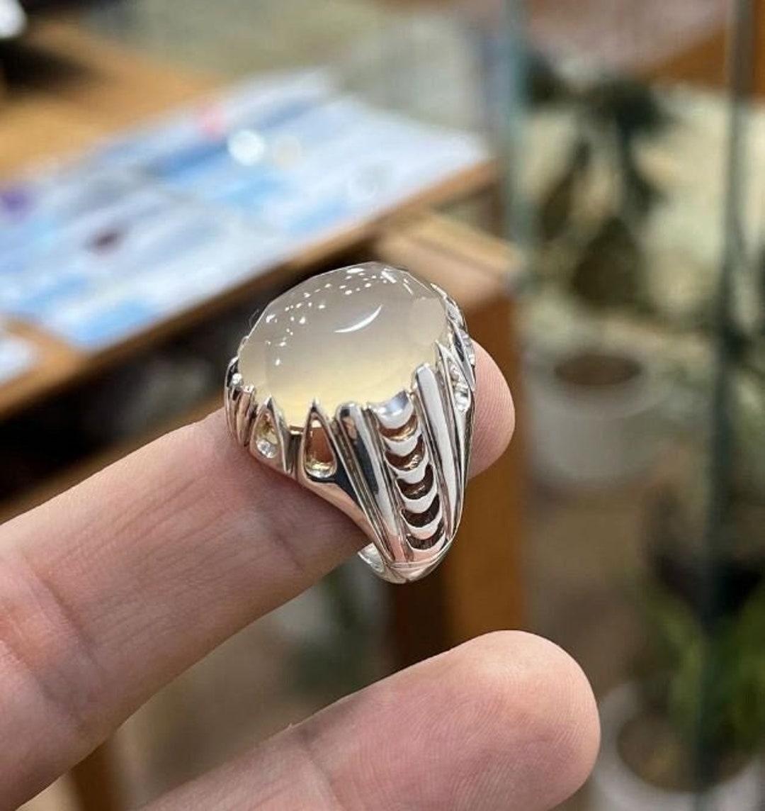Natural Quartz Sterling Silver 925 Handmade Ring Real Oval Shape