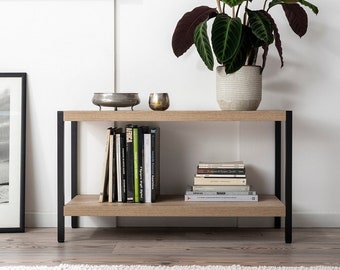 Low cabinet, TV cabinet, oak effect honeycomb melamine - Made in Italy
