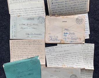 Authentic Vintage European Military Mail- WWII Handwritten Letters and Military Correspondence (1939-45) Antique letters