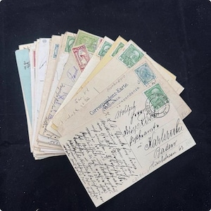 10 postales antiguas del Imperio austrohúngaro (1900-1919): cartas manuscritas, efímeras antiguas selladas, objetos de colección históricos raros