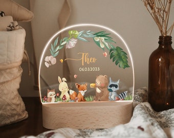 Luz nocturna personalizada para bebés, lámpara de noche personalizada para niños, regalo de nacimiento para bebés, regalo de bautismo, regalo de cumpleaños para bebés, decoración de la habitación del bebé, regalo para nuevas mamás