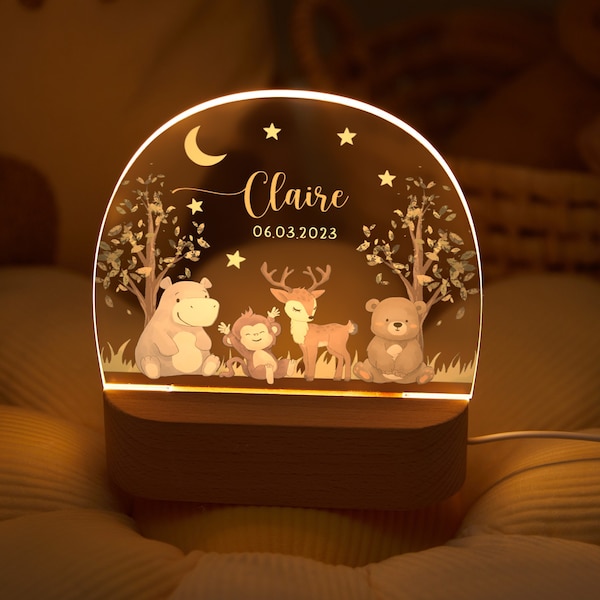 Personalized baby easter gift, baby night light, baby gift birth, christening gift, birthday gift, bedside lamp, easter gift