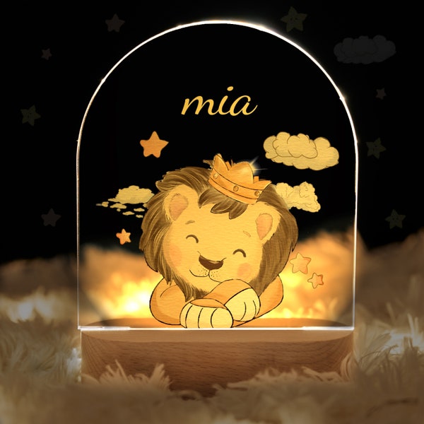 Baby easter gift, Personalized night light for baby, special easter gift for kids, cute animal night lamp, baby baptism gift, gift for kids
