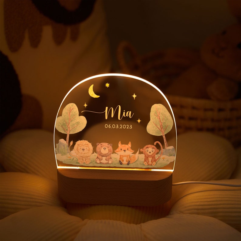 Personalisiertes Baby-Ostergeschenk, Baby-Nachtlicht, Baby-Geschenk Geburt, Baby-Geburtstagsgeschenk, Taufgeschenk, Baby-Nachttischlampe, Babygeschenke Bild 7