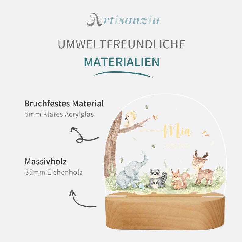 Personalisiertes Baby-Ostergeschenk, Baby-Nachtlicht, Baby-Geschenk Geburt, Baby-Geburtstagsgeschenk, Taufgeschenk, Baby-Nachttischlampe, Babygeschenke Bild 5