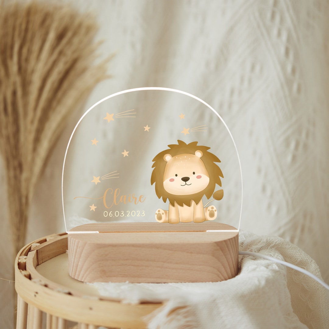 Personalized Acrylic Night Lamp for Babies, Baby Gift Birth