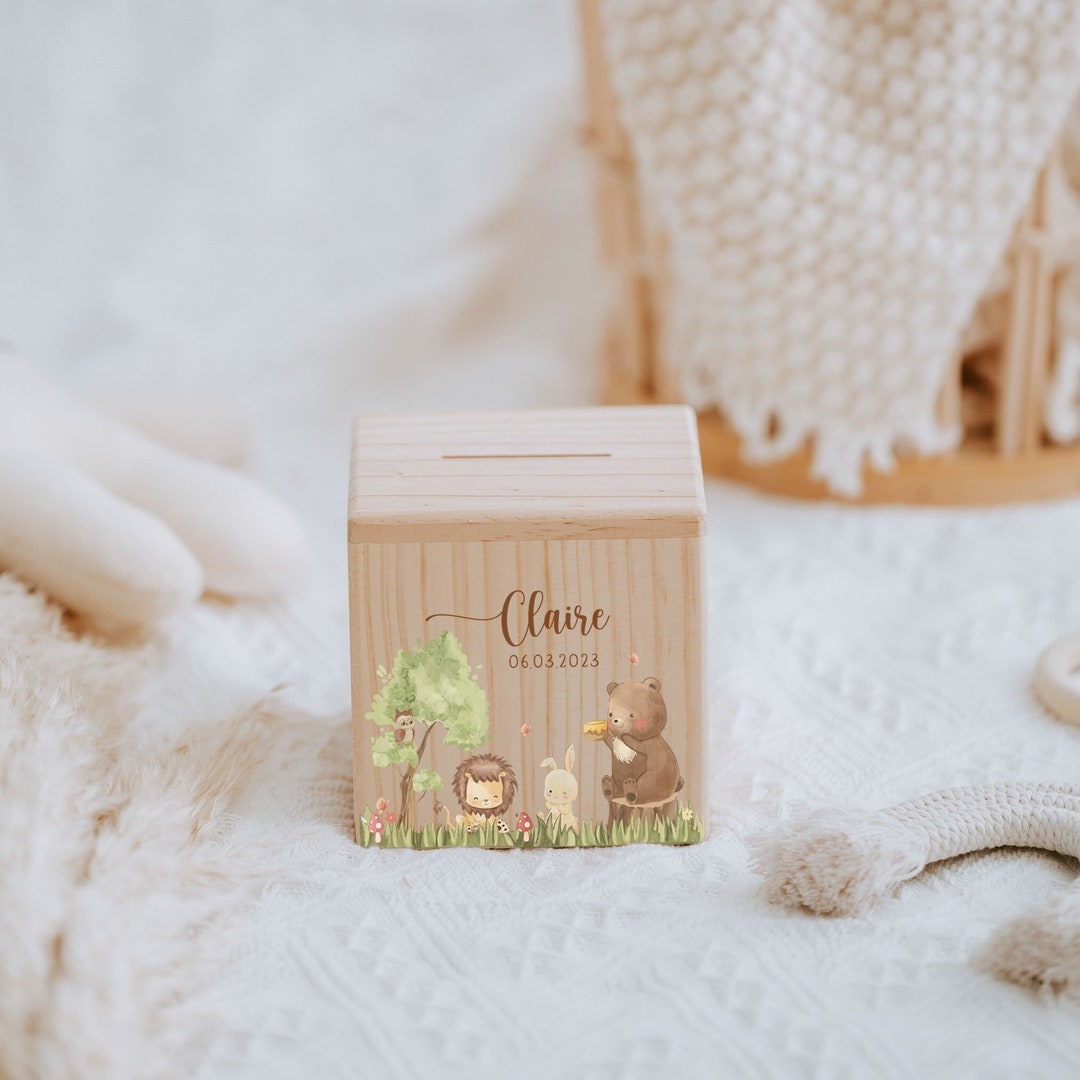 Personalized Money Box, Child Money Box, Money Box, Jungle Animal Money