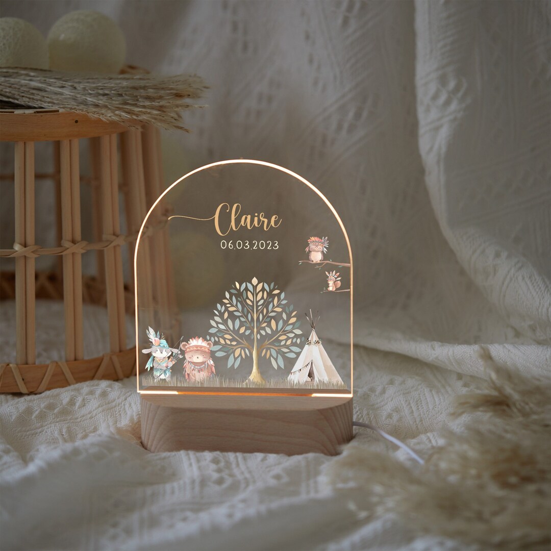 Personalized Baby Night Lamp Animal Night Lamp Baby Gift Etsy