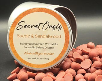 Suede & Sandalwood Wax Melt Dots | Highly Scented | Masculine Fragrance