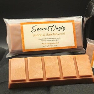 Suede & Sandalwood Wax Melt - 1.5oz Snapbar | Highly Scented