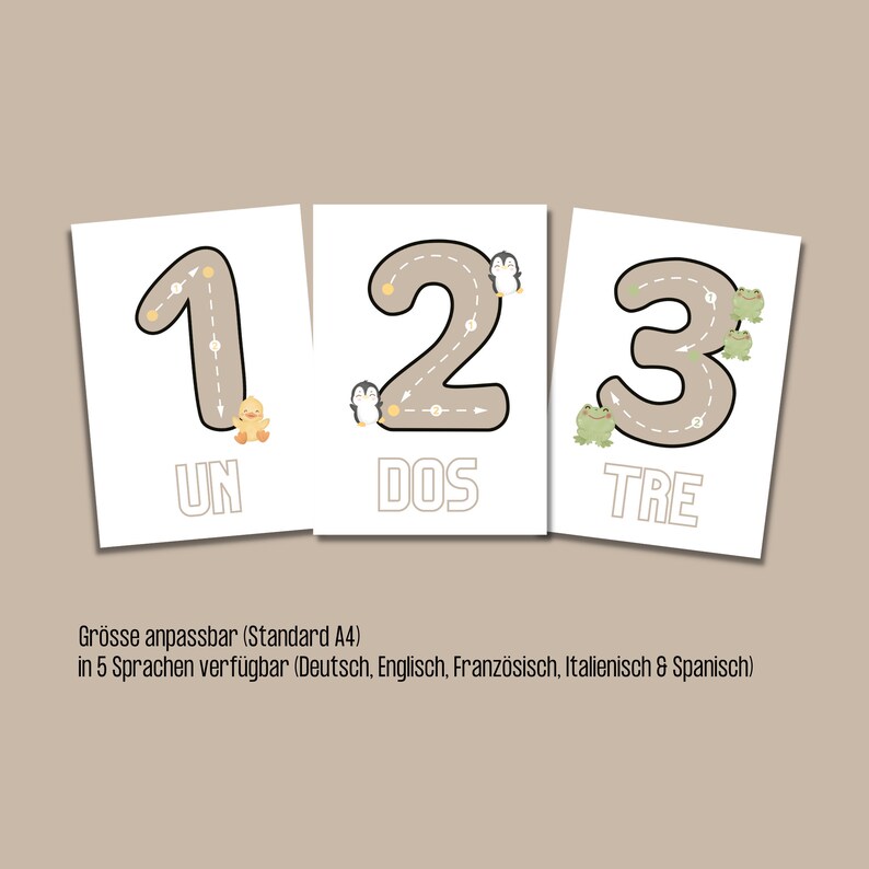 Counting Written Design Learning to Count Writing for Children as PDF Download | Card Set ...