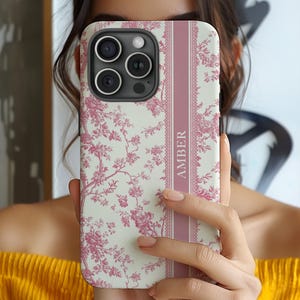 Personalised Vintage Toile de Jouy Design Phone Case • Magsafe Phone Case • Phone Cover For iPhone 16, 15, 14, 13, 12, 11, XR, XS, Pro, Max