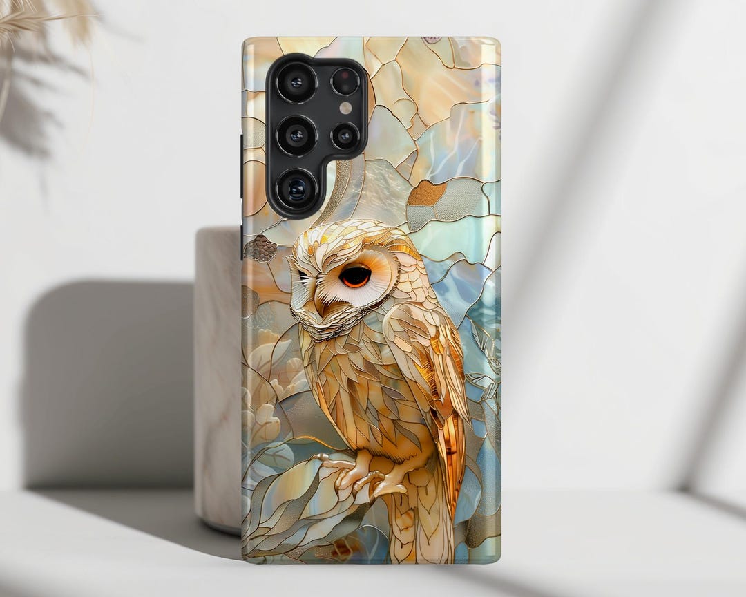 Elegant Owl Stained Glass Effect Phone Case: Protective Cover for ...