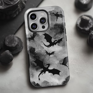 Storm of Dragons iPhone Case: Dual Layer Protective Phone Cover with Magsafe