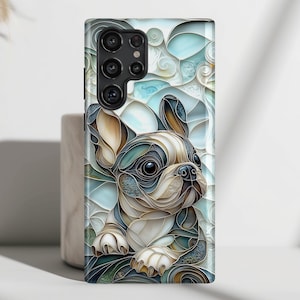 Capa de celular com estampa de Baby Frenchie, capas para Galaxy S25, S24, S23, S22, S21, S20 Plus e Ultra