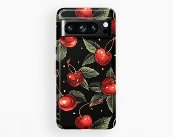 Retro Cherry Pattern Phone Case for Google Pixel 8, 8 Pro, 7, 7 Pro, 6, 6 Pro, 5 5G