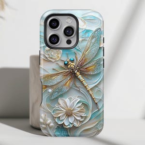 Custodia per telefono con motivo artistico in vetro colorato a forma di libellula • Custodia per telefono con attacco Magsafe • Cover per telefono per iPhone 16, 15, 14, 13, 12, 11, XR, XS, Pro, Max