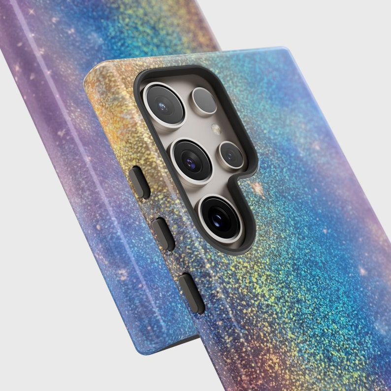 Eleganckie etui na telefon z efektem tęczowego brokatu do Galaxy S26, S25, S24, S23, S22, S21, S20 Plus, Ultra zdjęcie 3