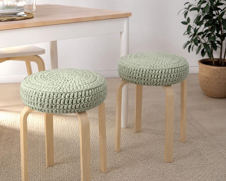 crochet stool cover
counter stool cushion cover