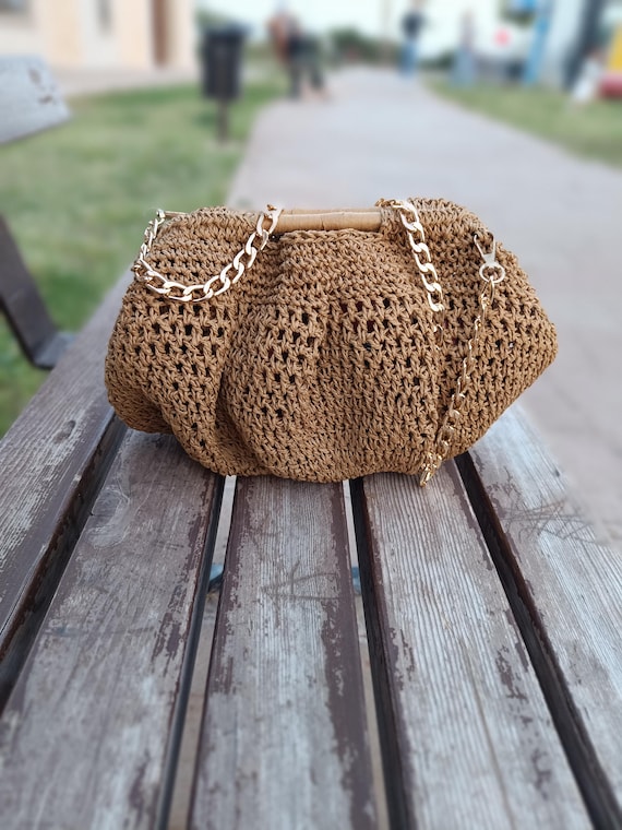 Crochet Sac Pochette Raphia Sac Pochette Raphia En Bandoulière