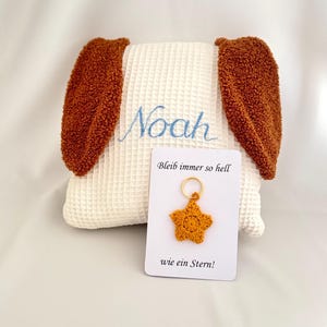 Personalisierbares Kuschelkissen mit Hasenohren + individuelle Karte- das perfekte Geschenk für Jung und Alt!