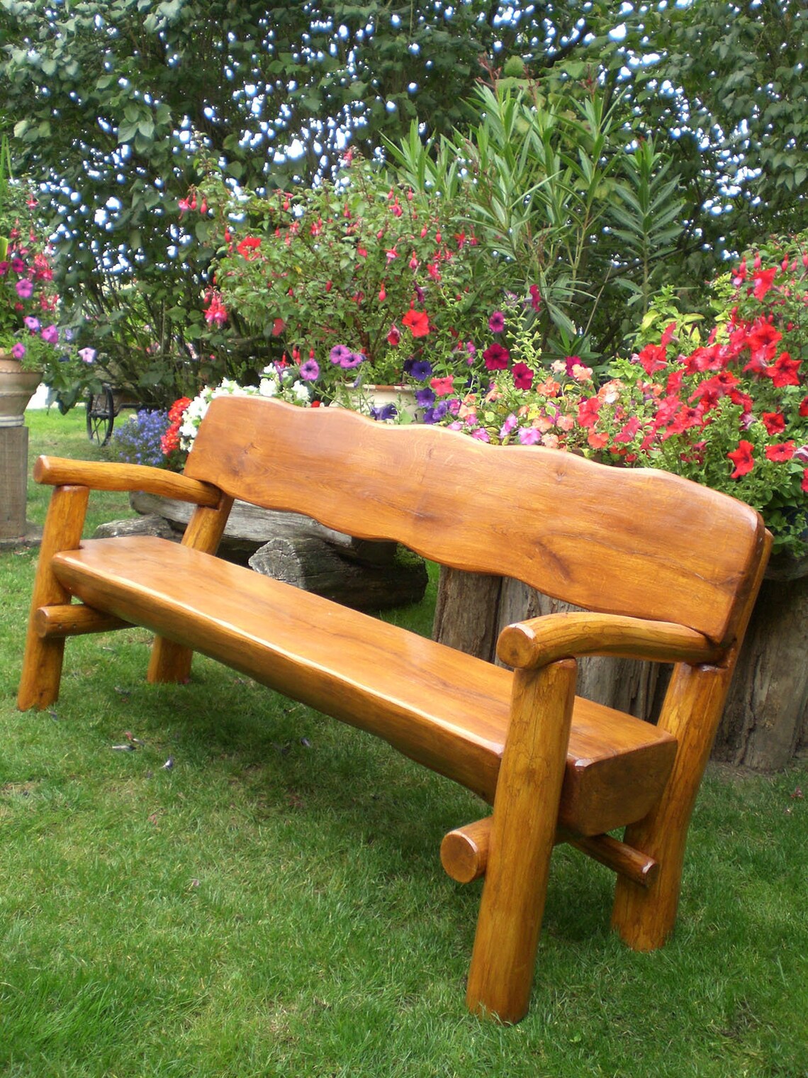Gartenbank Eiche Massiv