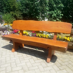 Garden bench Blankenburg, solid oak, solid wood bench for 2-3 people