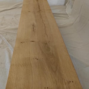Oak plank/oak board - solid wood 100-220 cm long, 30 cm wide, 4.5 cm thick - planed and sanded, oak, board, plank, wood