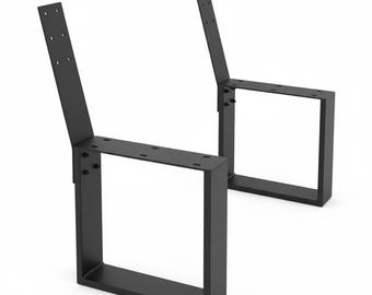 Estrutura metálica de alta qualidade para banco com encosto (conjunto de 2), ideal para sala de jantar e jardim, estrutura para banco, pés de banco para montagem própria em aço.