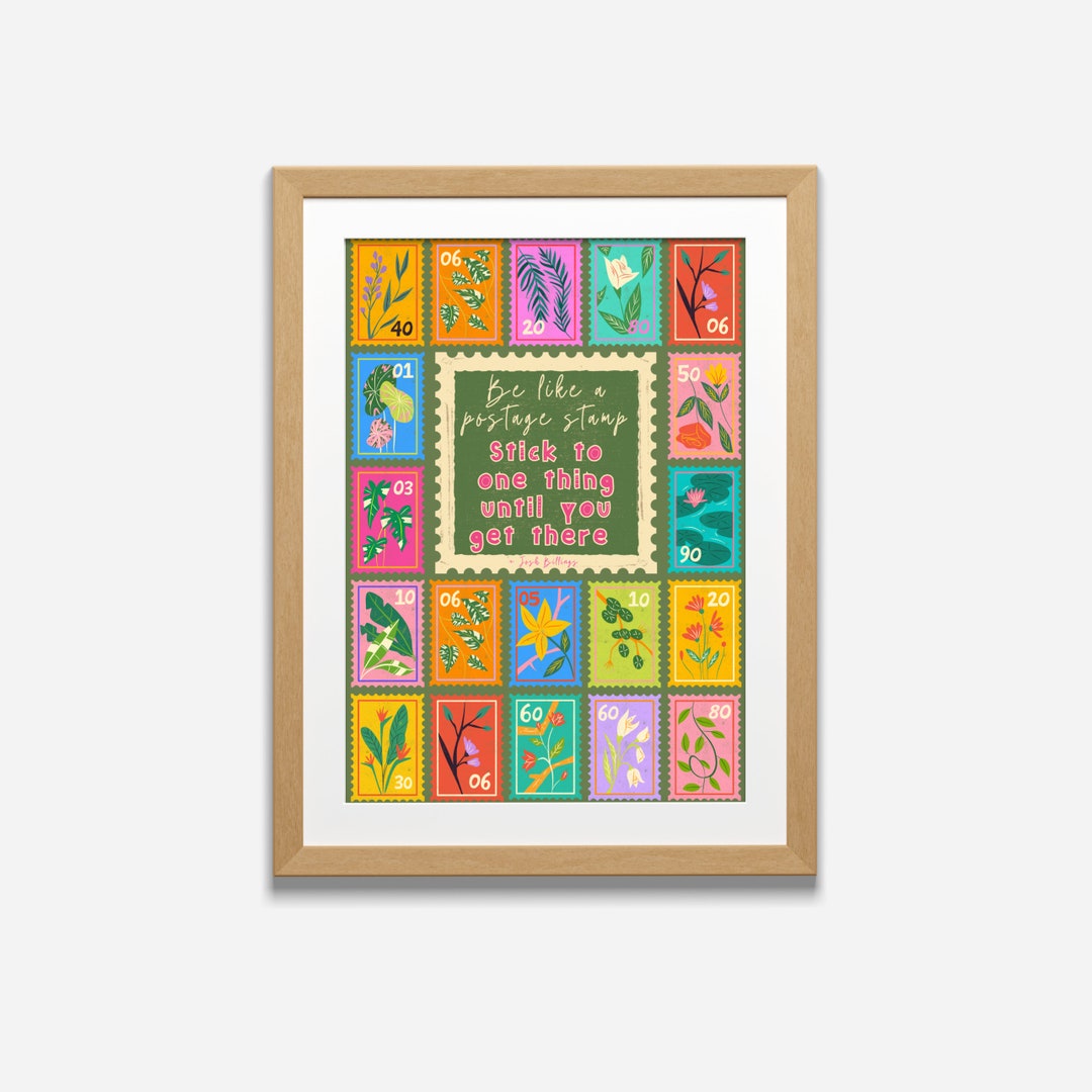 Postage Stamp Postage Stamp Quote Life Quote Postage Stamp Etsy