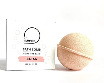 Bliss Bath Bomb | Valentines Day Gift | Floral | Scented with Essential Oil | Vegan