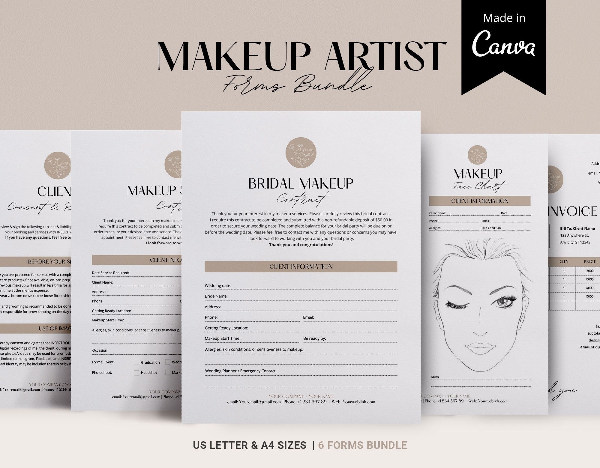 Makeup Artist Contract Template, Makeup Agreement, Bridal MUA Makeup Makeup Artist Contract Template, Makeup Agreement, Bridal MUA Makeup