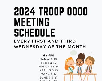 2024 Girl Scout Troop Schedule